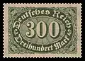 300 Mark Inlandsbriefporto 1. bis 31.&nbsp;Juli 1923