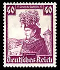Briefmarkenserie Deutsche Nothilfe, Trachten, Franken, 1935, Stichtiefdruck, Entwurf Karl Diebitsch
