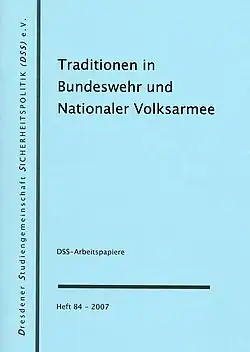 DSS-Arbeitspapiere, Traditionen Bw u. NVA, H.&nbsp;84, 2007, Umschlag.