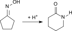 δ-Valerolactam durch Beckmann-Umlagerung von Cyclopentanonoxim