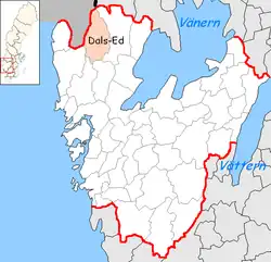 Lage der Gemeinde Dals-Ed