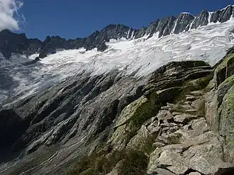 Dammagletscher vom Hüttenweg zur Dammahütte