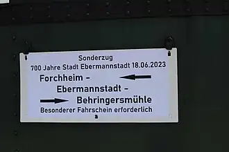 Sonderfahrt 700 Jahre Ebermannstadt