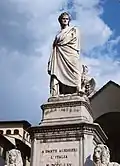 Dante-Statue vor Santa Croce, Florenz, Enrico Pazzi, 1865