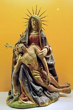 Vesperbild: Mutter Gottes mit dem Leichnam Christi auf dem Schoss, um&nbsp;1500