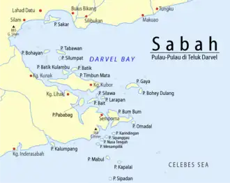 Inseln in der Darvel Bay