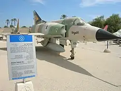 Eine Dassault Mirage IIICJ Shahak der 101. Staffel „First Fighter“, auch stationiert auf Ramat David