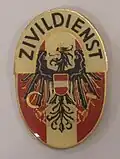 Zivildienst-Abzeichen mit der Nummer 1, 1975