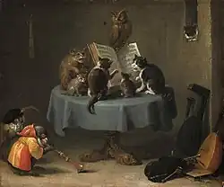 Das Katzenkonzert von David Teniers dem Jüngeren