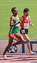 Dawit Wolde (links), Rang zehn in 3:44,90&nbsp;min&nbsp;/ Awwad Al Sharafat, Rang dreizehn in 4:07,72&nbsp;min