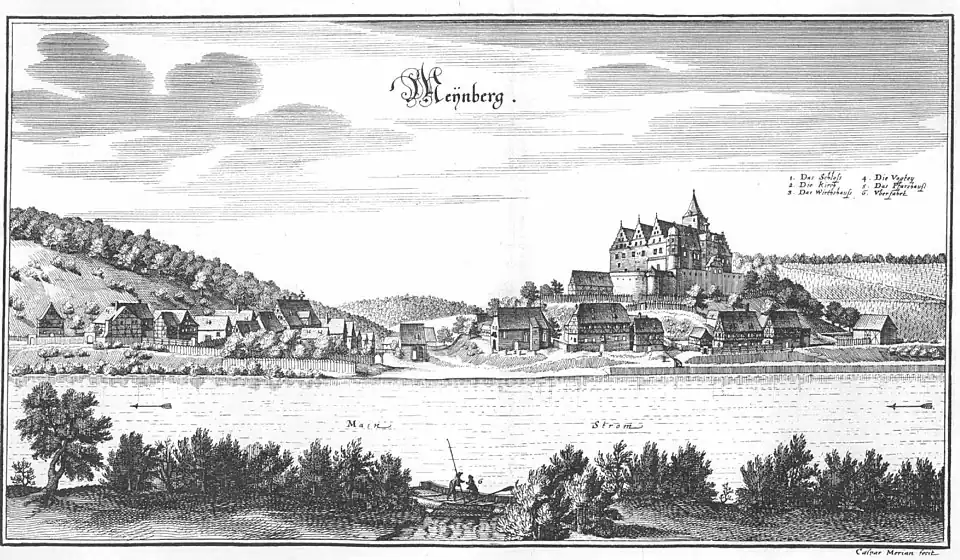 Stich von Matthäus Merian in der Topographia Franconiae (1656)
