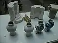 Produktionsstufen mit Form für eine Vase