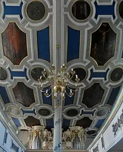 Decke und Orgel der Christophoruskirche Saara