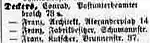1900: Deckers, Franz, Architekt, Alexanderplatz 14.