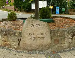 Gedenkstein zum 1050-jährigen Ortsjubiläum 2007