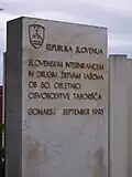 Teil des slowenischen Denkmals