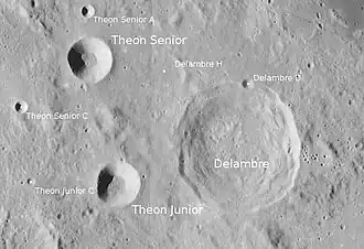Theon Junior und Umgebung (LROC-WAC)
