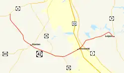 Karte der Delaware State Route 42