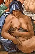 Michelangelo (1475–1564): Ausschnitt aus „Die Sintflut“