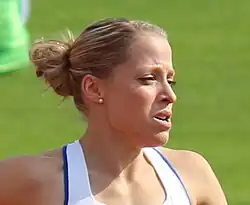 Denise Krebs – ihre Finalteilnahme wurde durch die erst nachträglich erfolgte Disqualifikation der Dopingsünderinnen verhindert