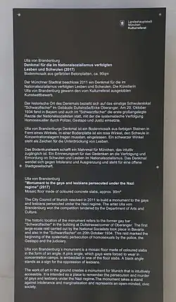 Infotafel des Denkmals