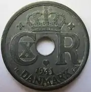 25 Øre 1941 Rückseite