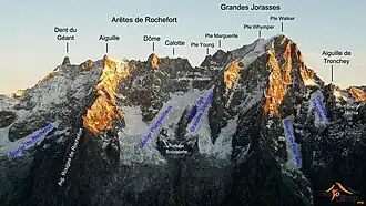 Südseite der Grandes Jorasses