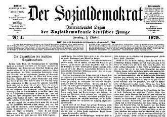 Probenummer der Zeitung Der Sozialdemokrat