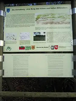 Informationstafel an der Burgstelle