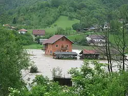 Überflutungen bei Gornji Milanovac, Mittelserbien, 15.&nbsp;Mai