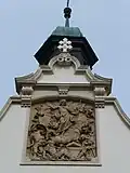 Detail des Kirchengiebels