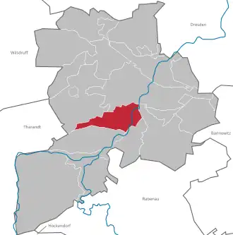 Lage von Deuben in Freital