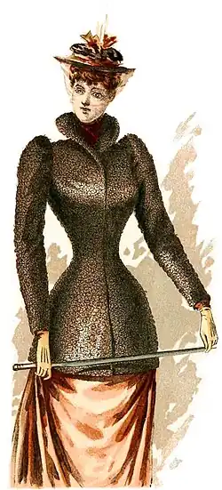 Taillierte Persianerjacke (New York, 1891)