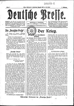 Titelblatt der ersten Ausgabe