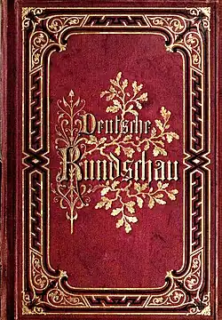 Einband der Erstausgabe der Deutschen Rundschau, 1874