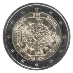 2-Euro-Gedenkmünze zum 1275. Geburtstag Karl des Großen (2023)
