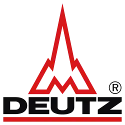 Stilisierte Silhouette des Ulmer Münsters im Markenzeichen der Deutz AG (gestauchte Form)