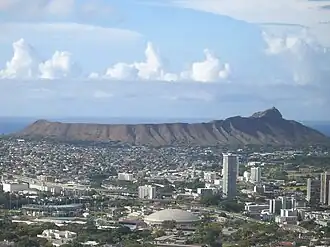 Diamond Head, östlich von Waikīkī