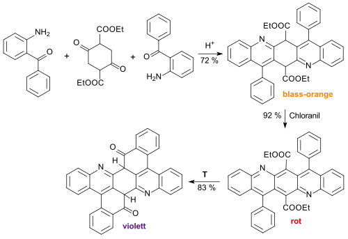 Synthese eines Diazadiketoperylen-Pigments aus 2-Aminobenzophenon