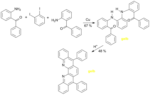 Synthese eines Dibenzophenanthrolin-Pigments aus 2-Aminobenzophenon