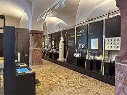 Blick auf die Tafeln der Brandenburg.Ausstellung.