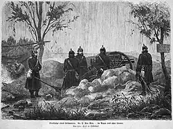 Vor Metz – im Regen und ohne Humor, Illustration aus der Gartenlaube, 1871