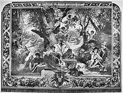 Vorhang der Malkastenbühne, Entwurf von Carl Gehrts, 1894