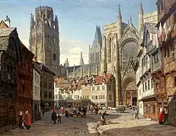 Ölgemälde der Kathedrale von Rouen Frankreich von Heinrich Hansen