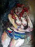 Die Prostituierte, Acryl auf Karton, 1986