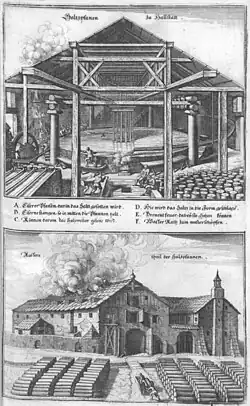 Die Saltzpan zu Hallstätt (Merian, 1679)