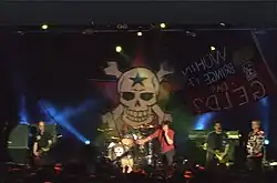Jolly Roger als Bühnenhintergrund, beim Auftritt der Band Die Toten Hosen