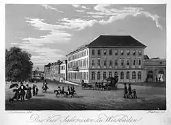 Hotel und Badehaus „Vier Jahreszeiten“ in Wiesbaden, im Zweiten Weltkrieg zerstört (1821)