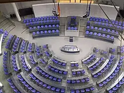 Plenarsaal des Deutschen Bundestages 2021