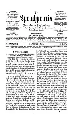 Titelblatt der ersten Ausgabe